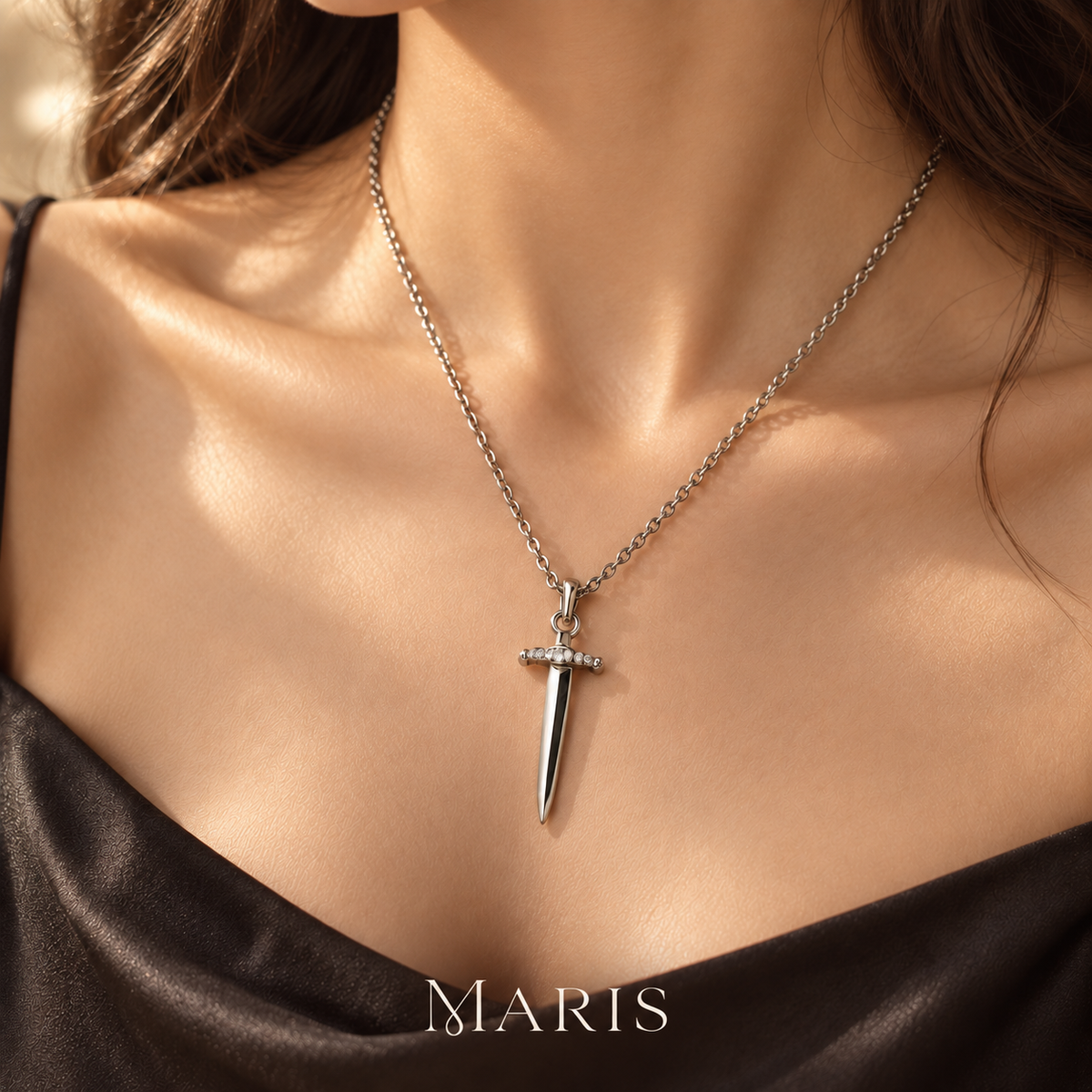Maris™ Sword and Rose Matching Necklace