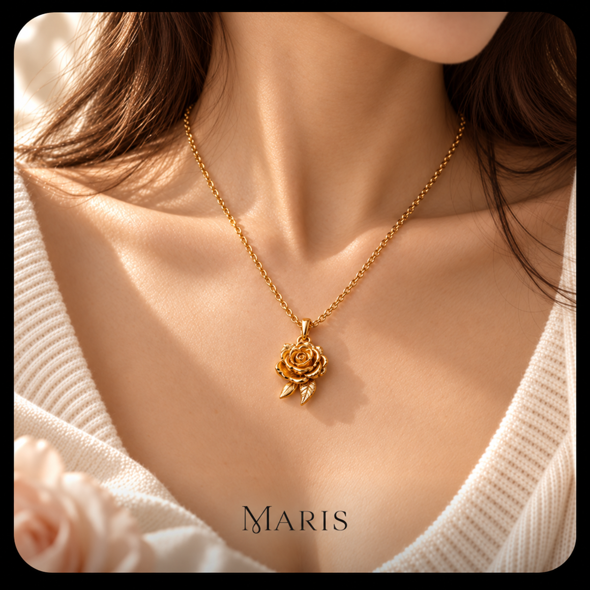 Maris™ Sword and Rose Matching Necklace
